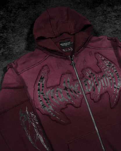 Ruined Oversized Zip-up Hoodie [VIOLA]