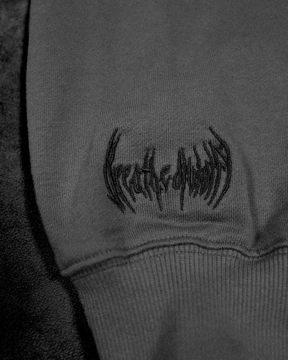 Grim Reaper Embroidered Oversized Zip-up Hoodie [DECAY]JLH8