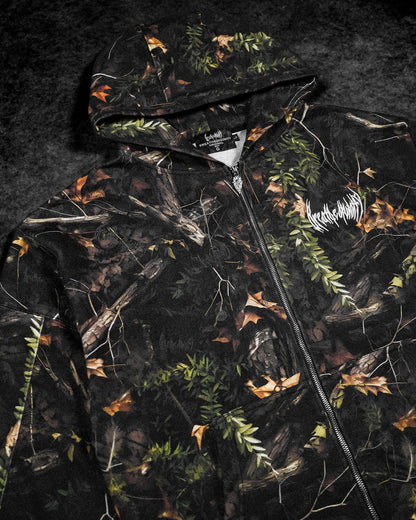 Camo Oversized Zip-up Hoodie [OVERGROWTH CAMO]JLH1
