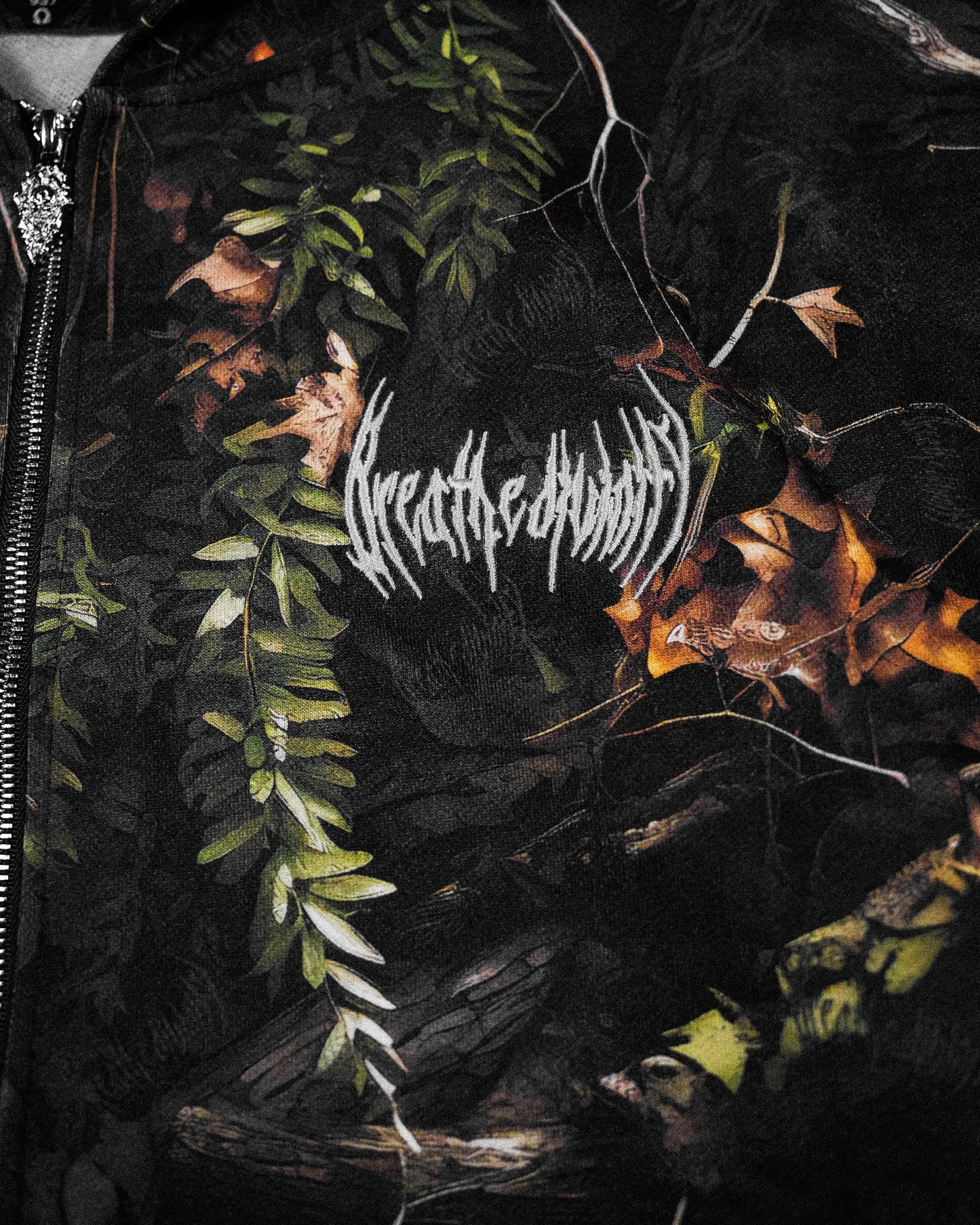 Camo Oversized Zip-up Hoodie [OVERGROWTH CAMO]JLH1