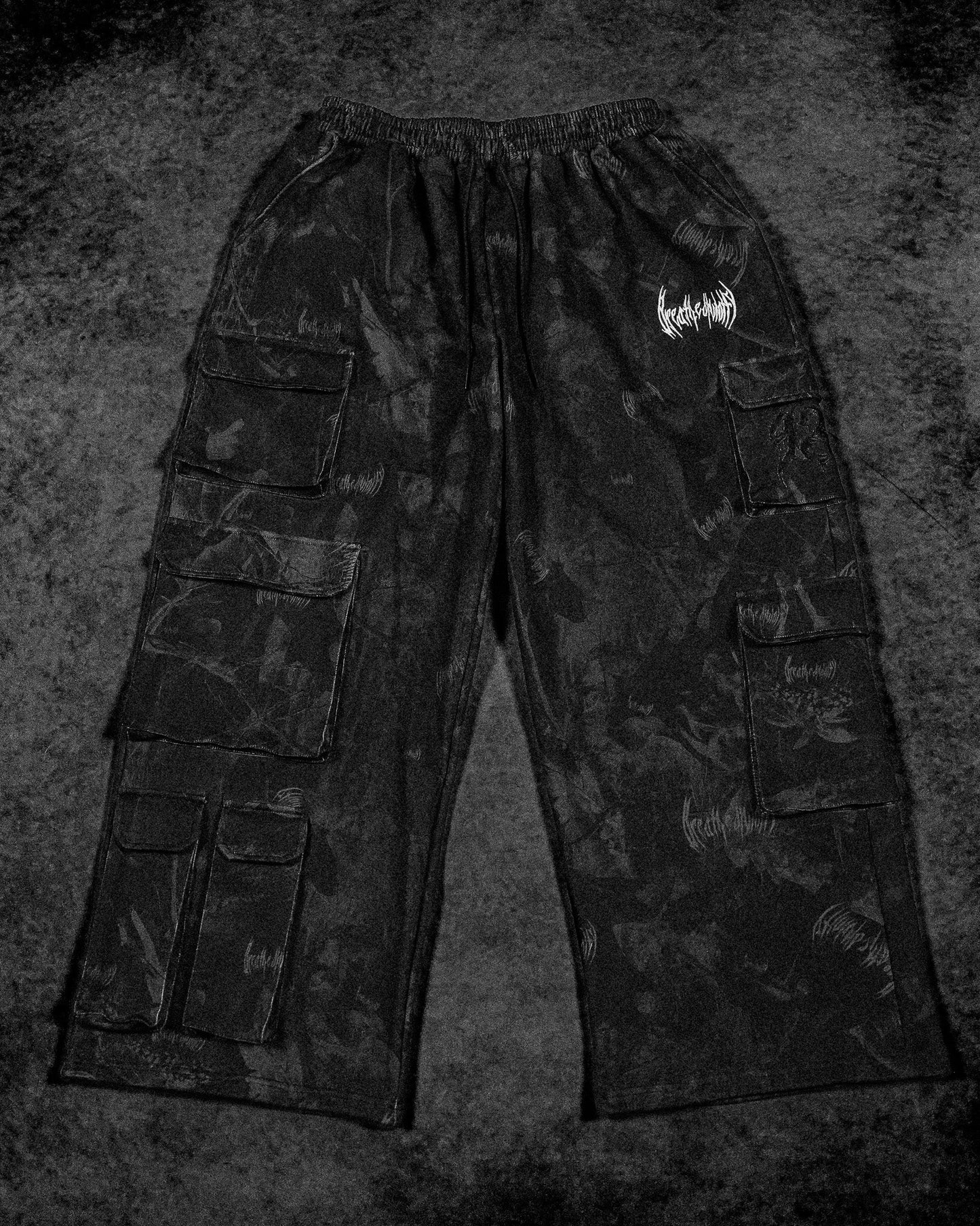 Camo Oversized Luxury Cargos [NIGHTSHADE CAMO]JLJ3