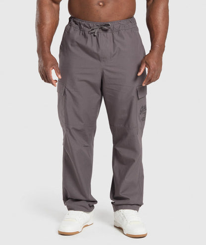 Metal Lifting Cargo Pants - Brushed Purple