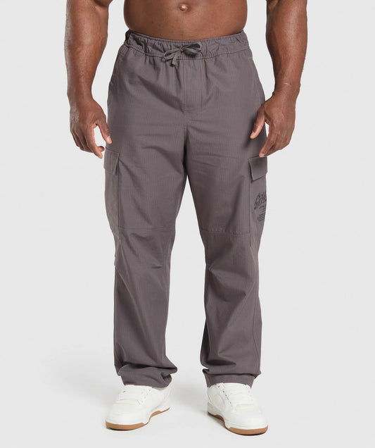 Metal Lifting Cargo Pants - Brushed Purple