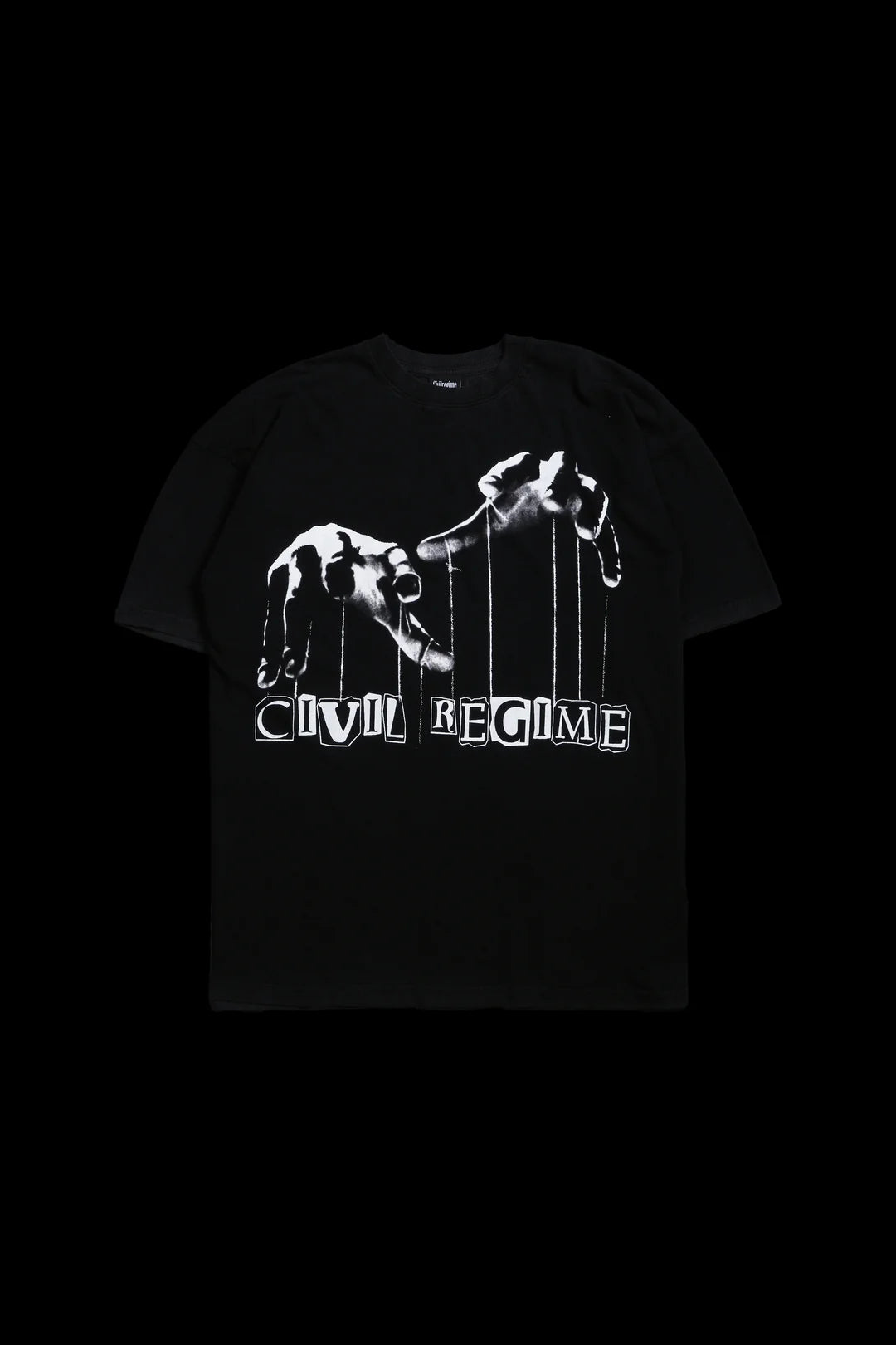 Pull My Strings American Classic Oversized Tee in Vintage Black
