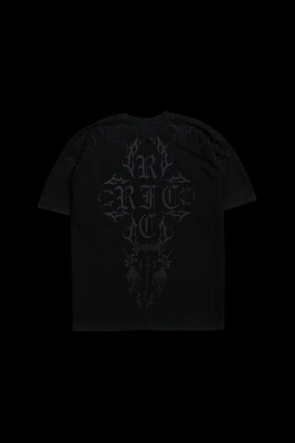Pull My Strings American Classic Oversized Tee in Vintage Black