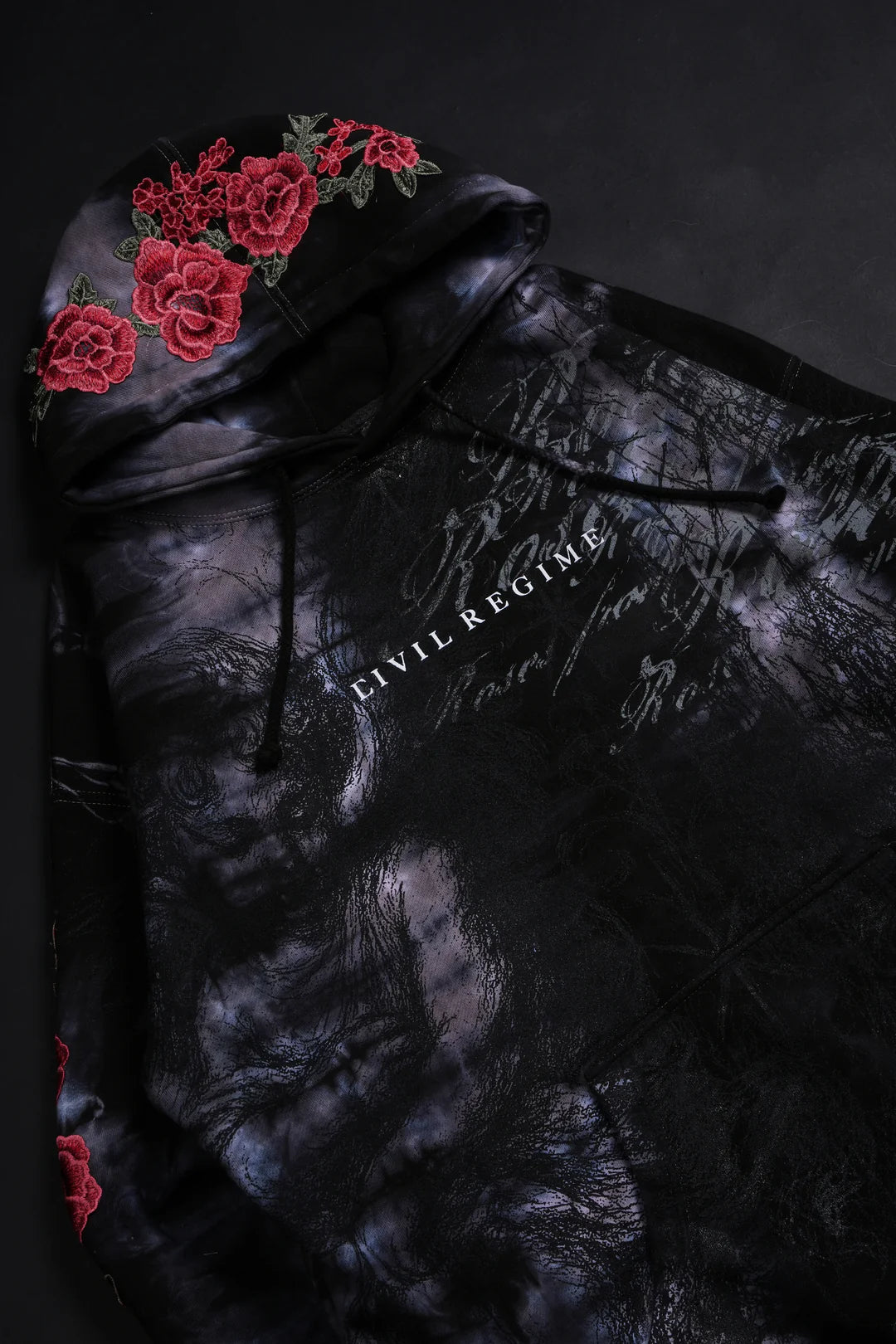 Saint Marble Roses Hoodie in Saint Wash