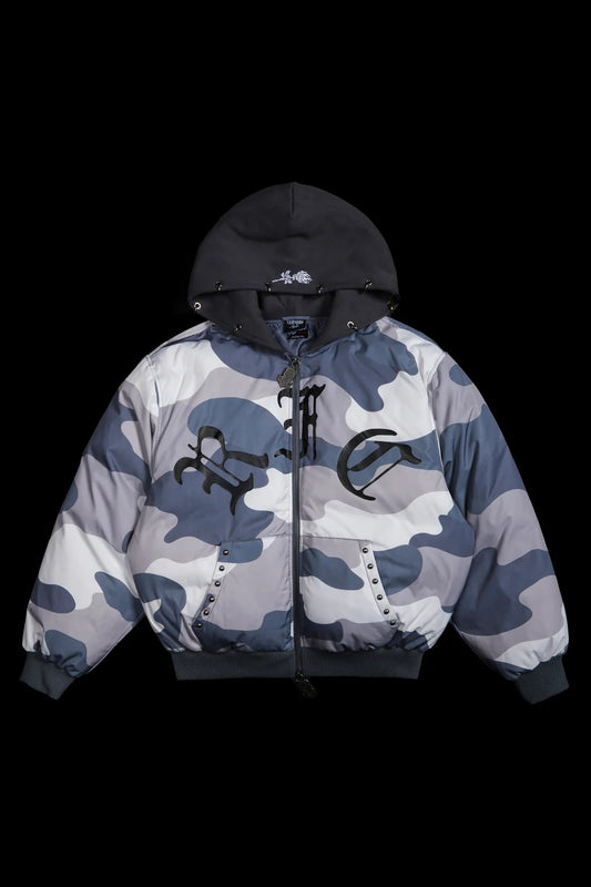 Haze Concrete Bomber Jacket in Gray White Camo/Gray Regular price