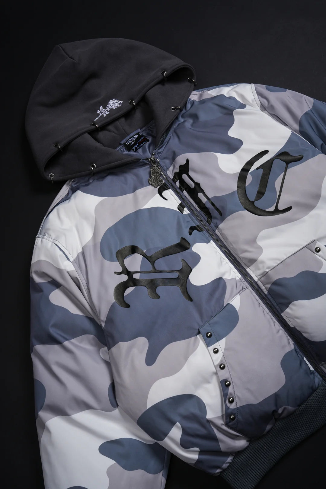 Haze Concrete Bomber Jacket in Gray White Camo/Gray Regular price
