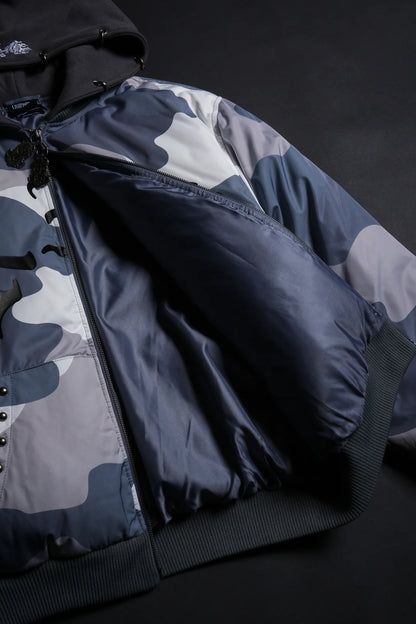Haze Concrete Bomber Jacket in Gray White Camo/Gray Regular price