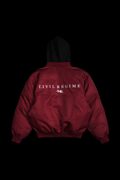Haze Concrete Bomber Jacket in Ox Blood/Black Regular price
