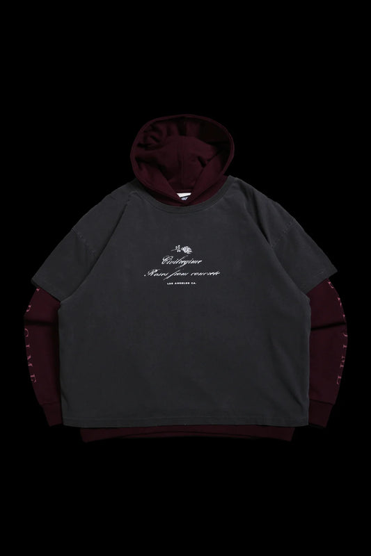 Roses From Concrete Lex Double Layer Hoodie in Vintage Ashes/Ox Regular price