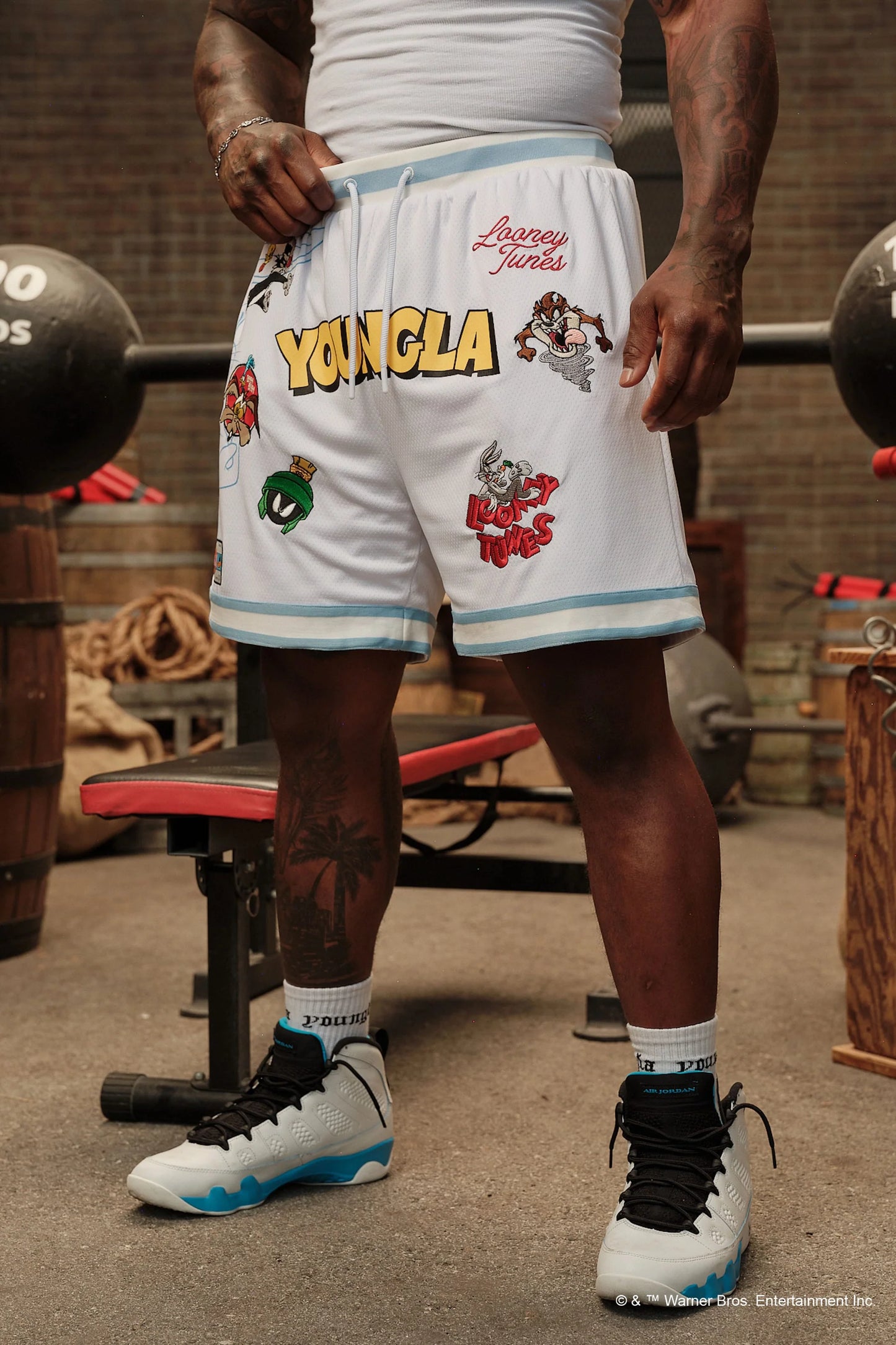 1071 - Looney Tunes Embroidered Patch Shorts