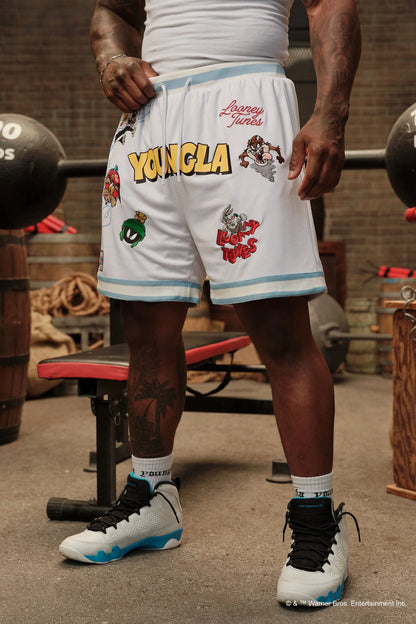 1071 - Looney Tunes Embroidered Patch Shorts