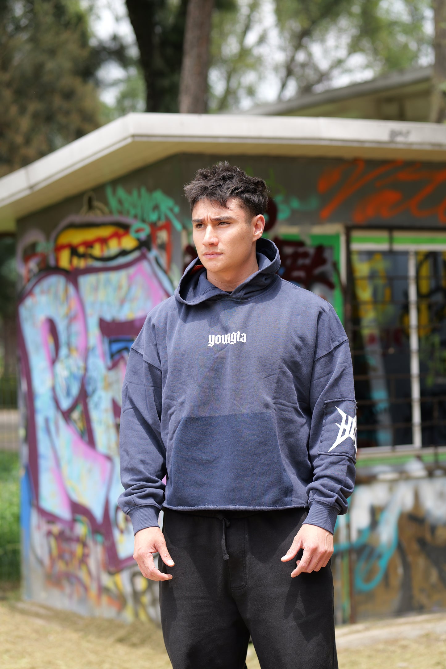 5025 Patch Hoodie Navy