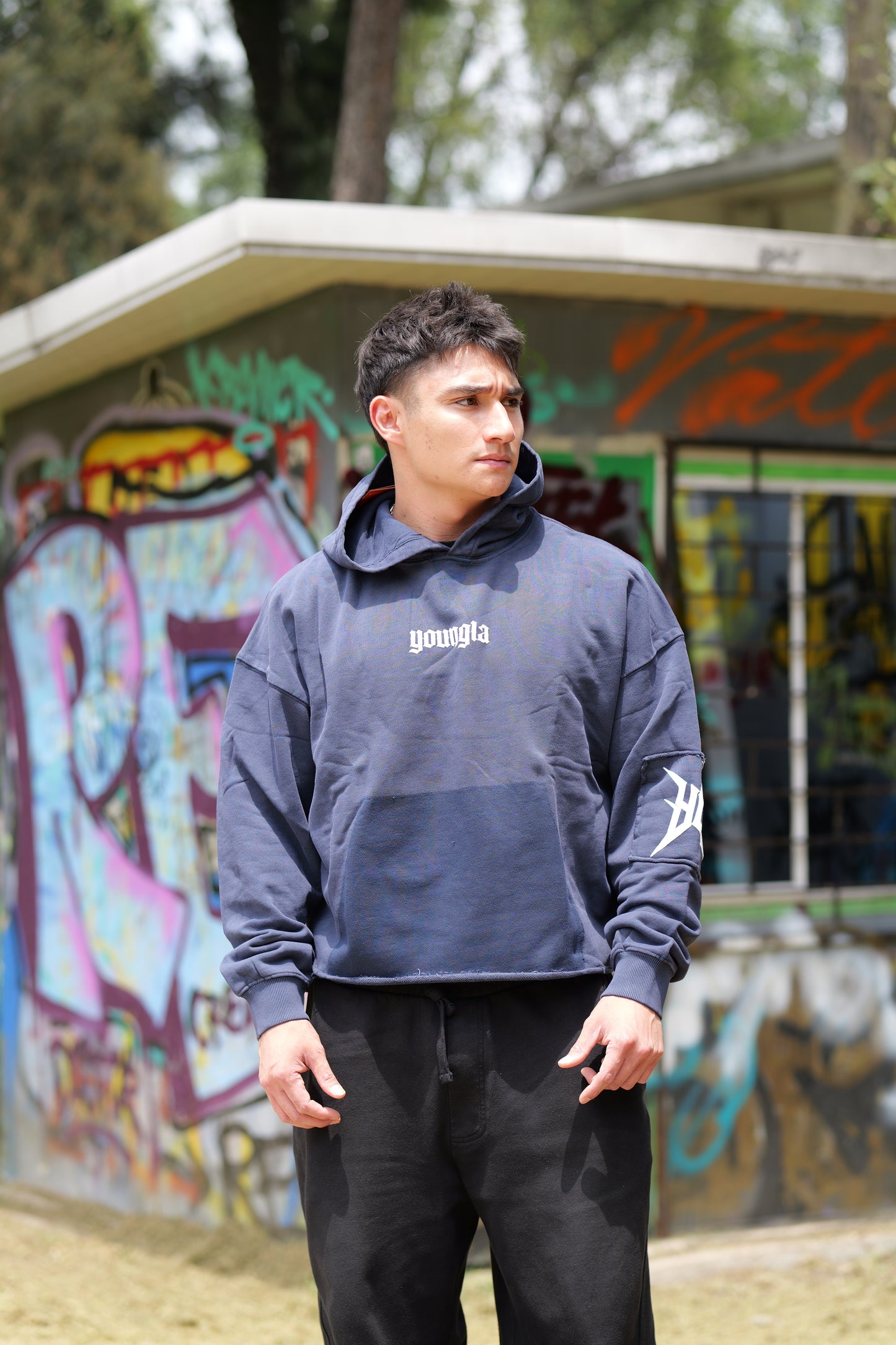 5025 Patch Hoodie Navy