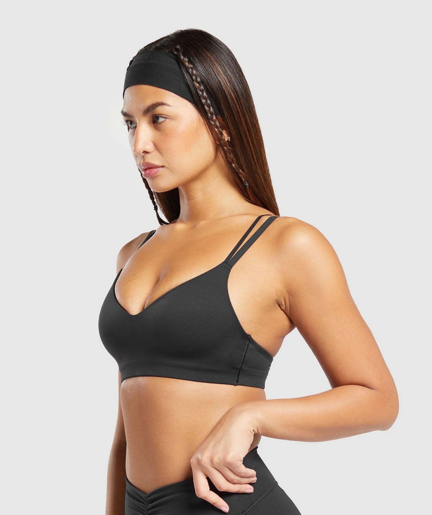 Strappy Back Light Support Sports Bra