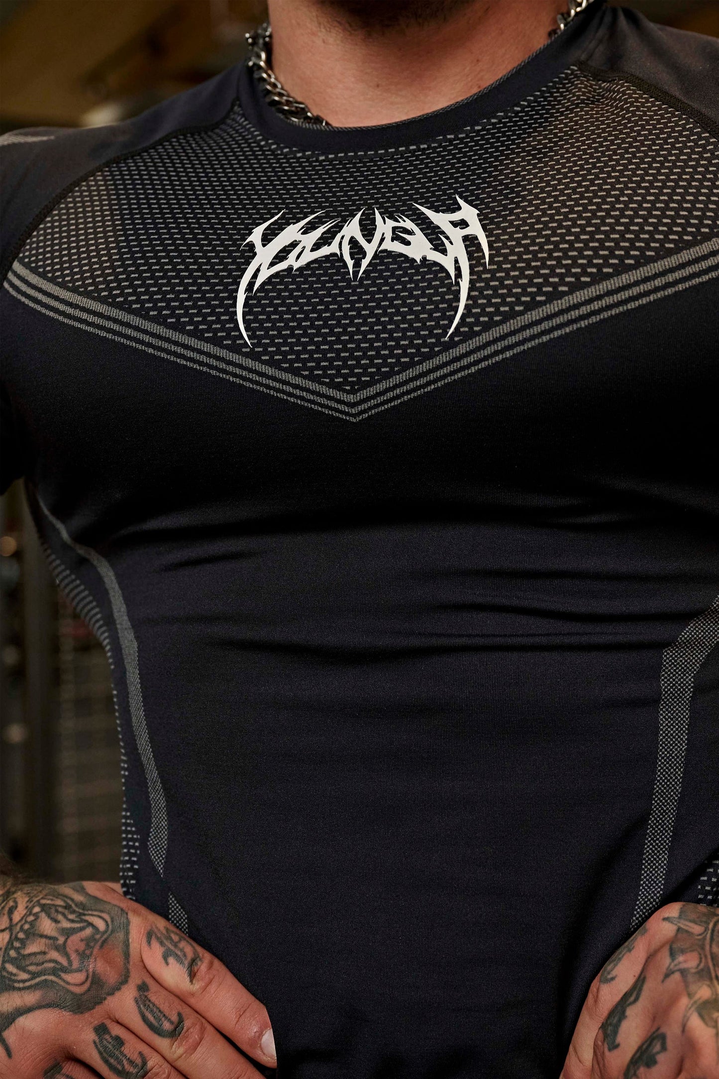 4065 - Warrior X Compression Tees BLACK/GREY