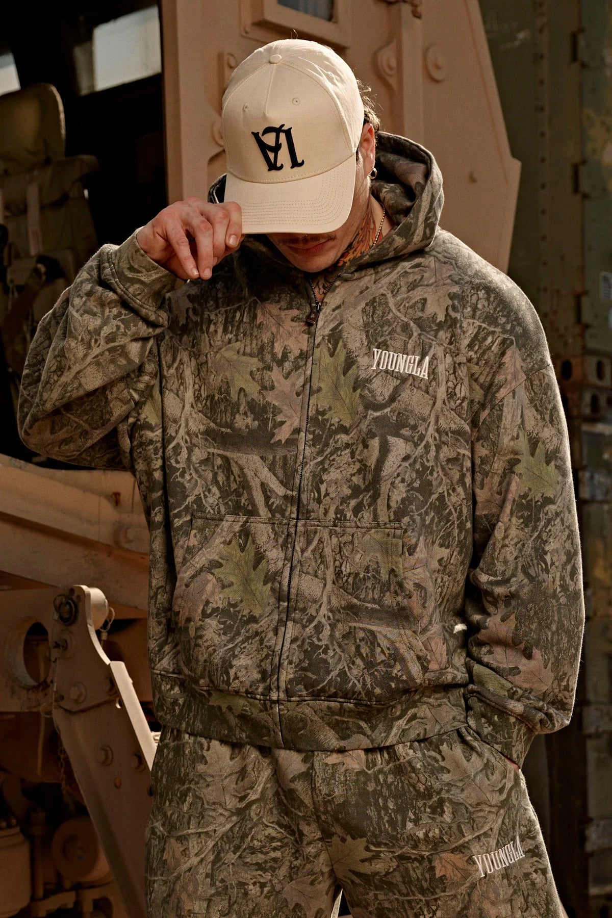 5062 - Heritage Zip-Up Hoodies GREEN CAMO