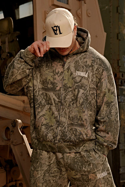 5062 - Heritage Zip-Up Hoodies GREEN CAMO