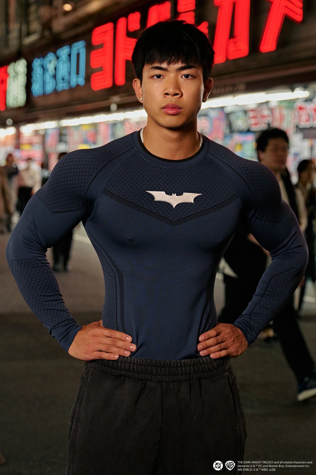 8004 - Batman Compression Longsleeves New Colors Navy