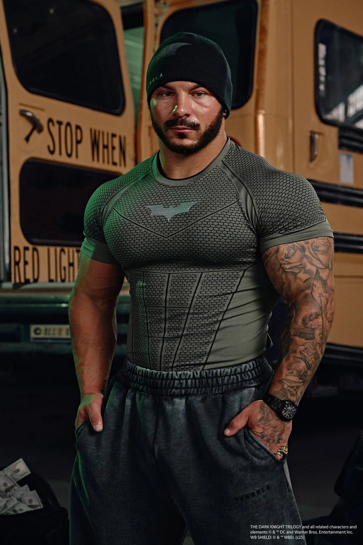 4259 - Batman Compression Tees GREEN