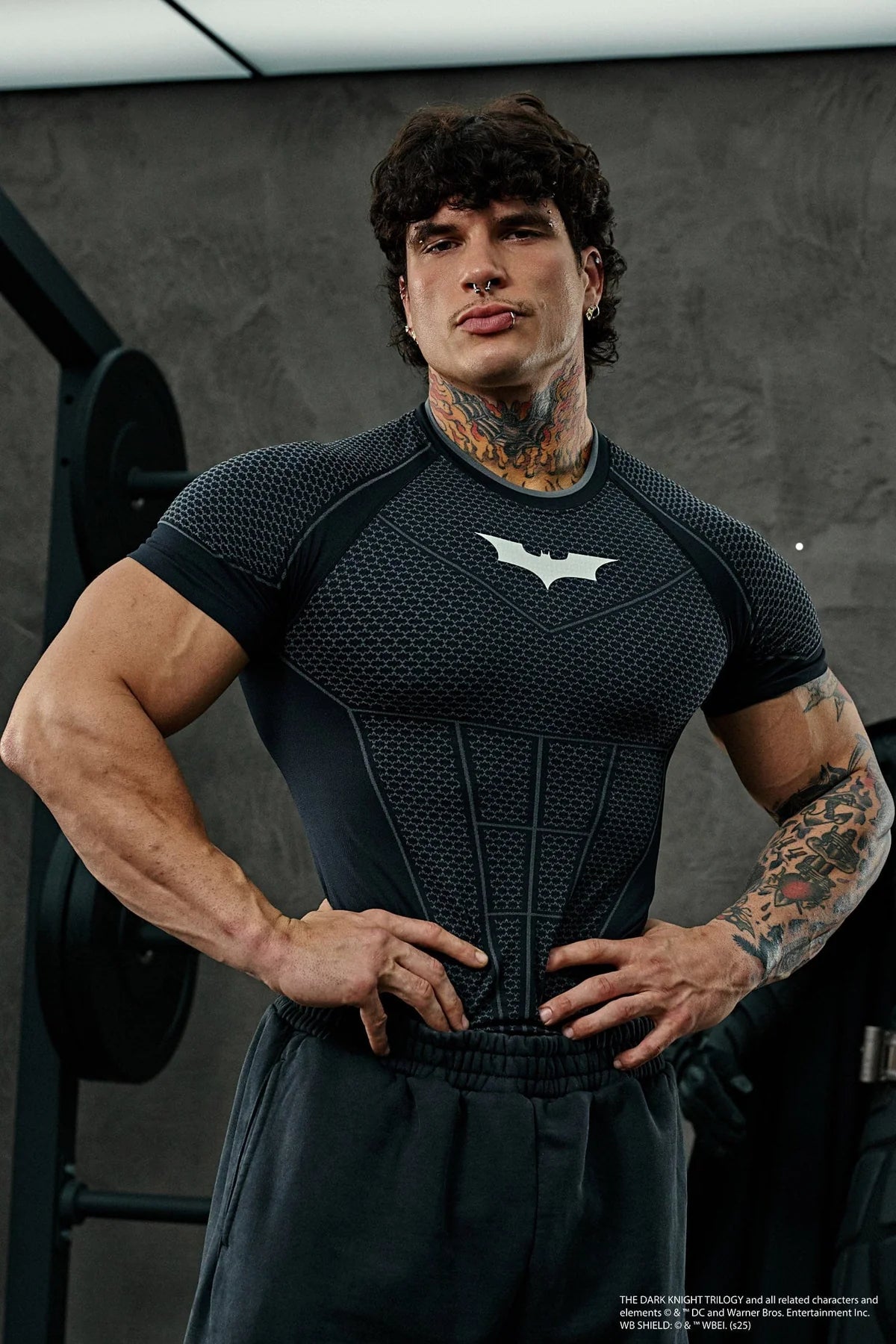 4259 - Batman Compression Tees BLACK