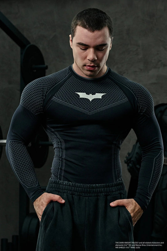 8004 - Batman Compression Longsleeves BLACK