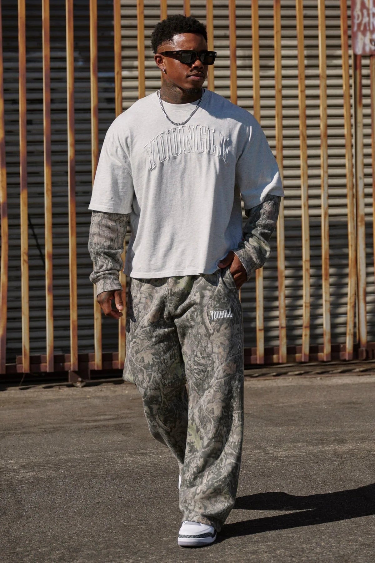 2133 - Tree Camo Baggy Sweats Green Camo