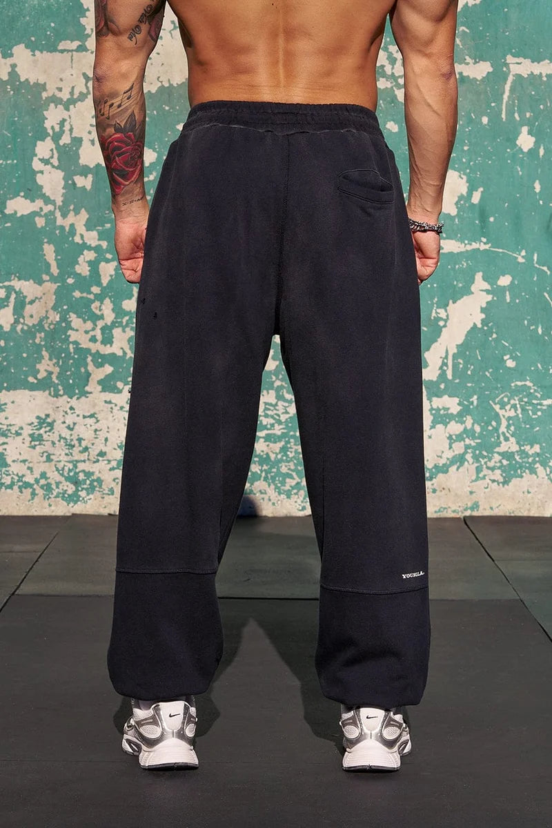 2054 - Gold's Iron Legacy Layered Joggers-Black