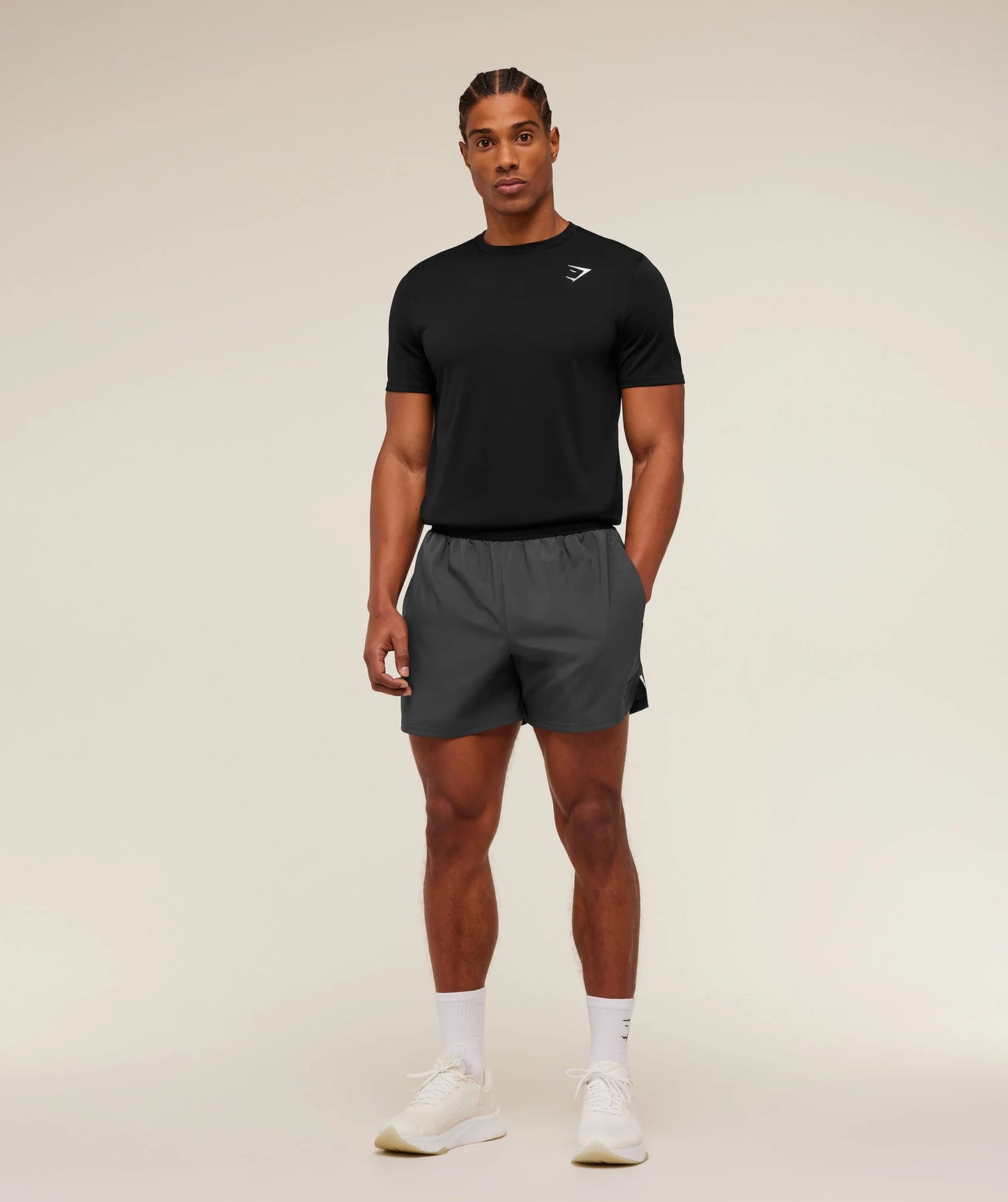 Gymshark Arrival Contrast Shorts - GS Onyx Grey/GS Black