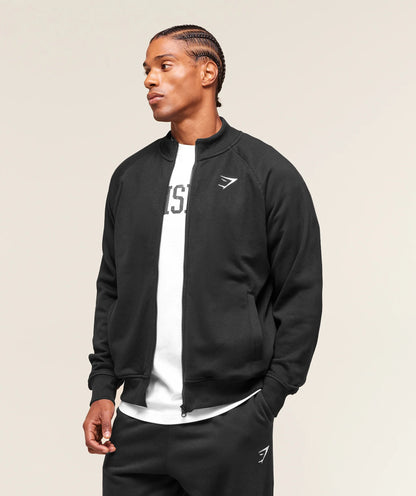 Gymshark Crest Oversized Track Jacket - Black