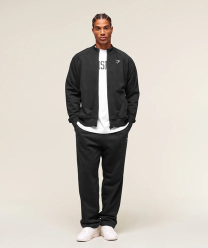 Gymshark Crest Oversized Track Jacket - Black