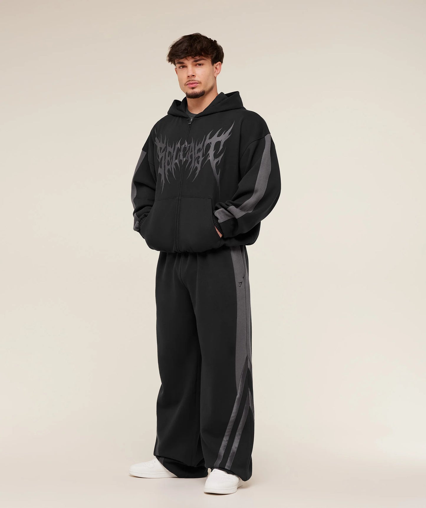 Gymshark x Carlos Belcast Zip Up Hoodie - GS Black