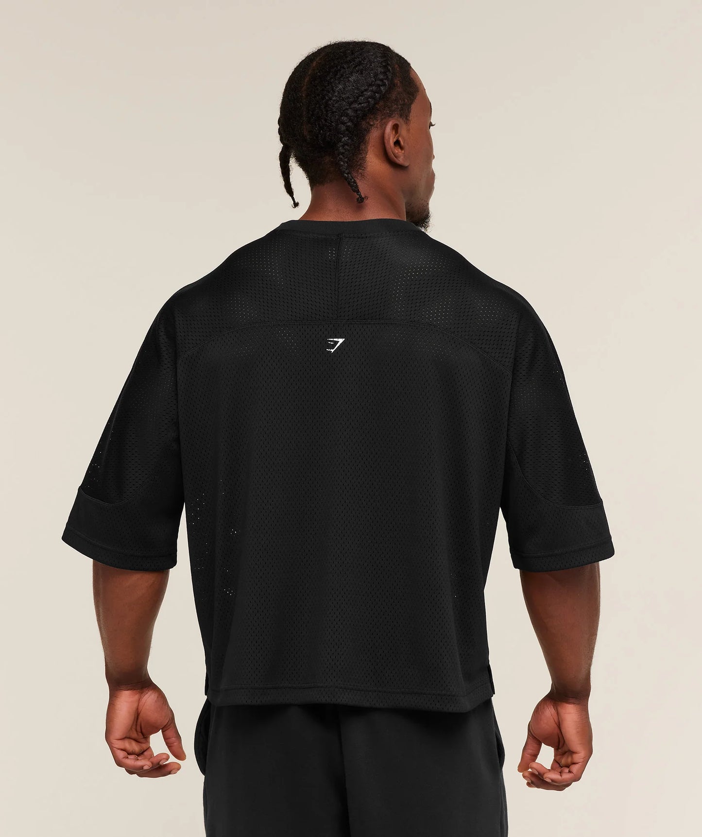 Gymshark Graphic Mesh Oversized T-Shirt - Black