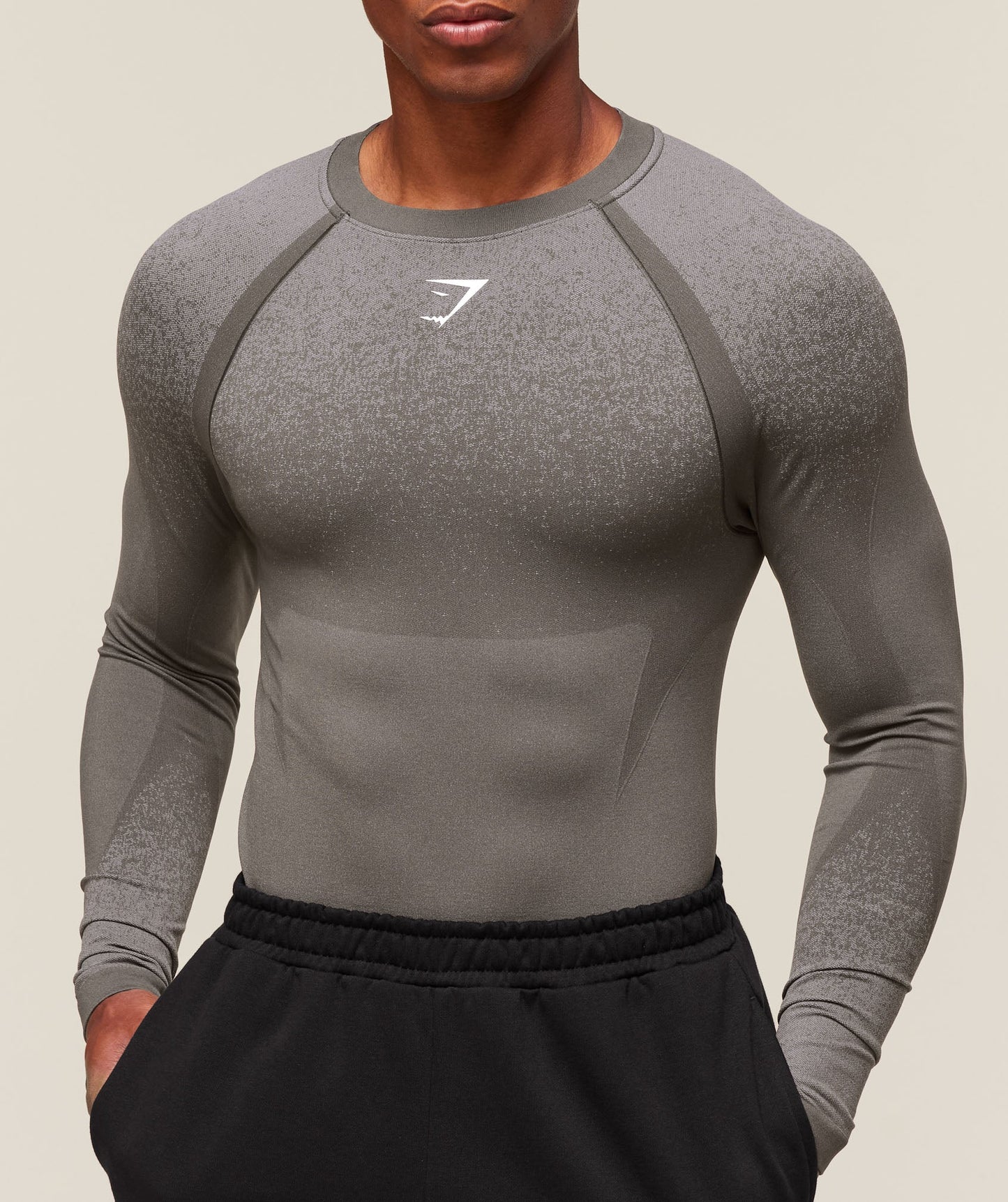Shadow Seamless Long Sleeve T-Shirt - Meteor Grey
