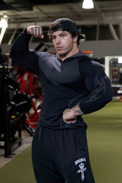 8062 - Warrior Compression Hoodies Black