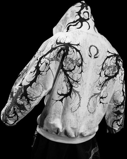 Sanctuary Oversized Zip-up Hoodie - [DIVINE WHITE]JLH6
