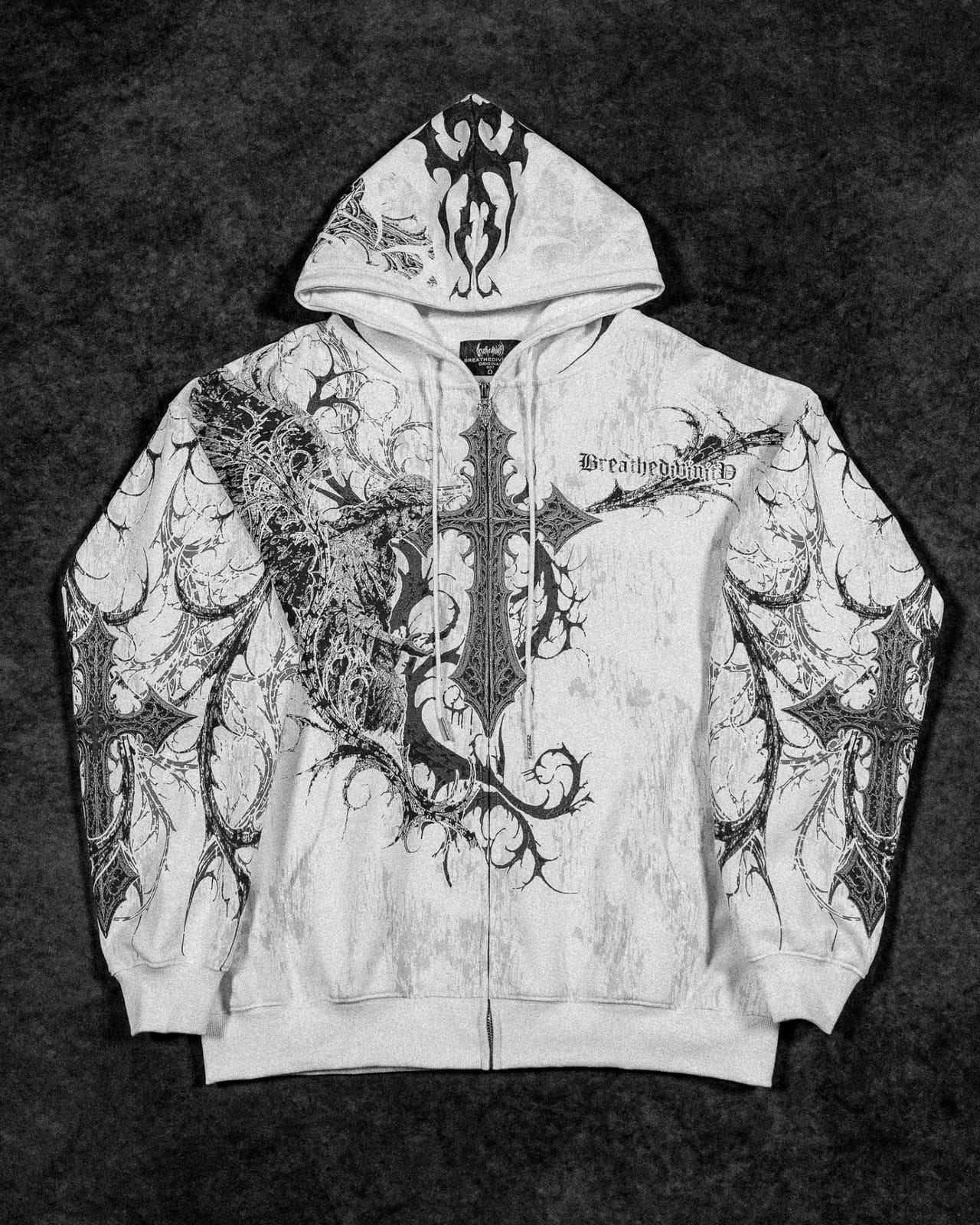 Sanctuary Oversized Zip-up Hoodie - [DIVINE WHITE]JLH6