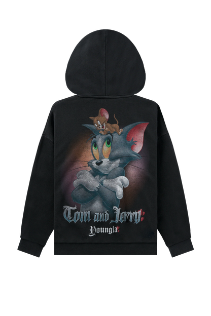 W528 Tom & Jerry Oversized Hoodie Blue
