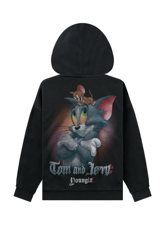 W528 Tom & Jerry Oversized Hoodie Blue