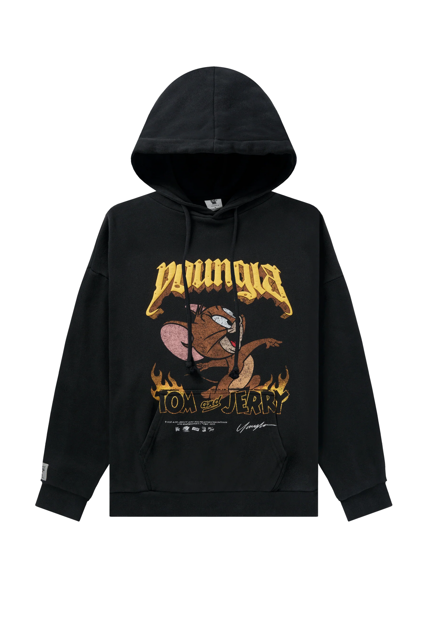 W528 Tom & Jerry Oversized Hoodie Yellow