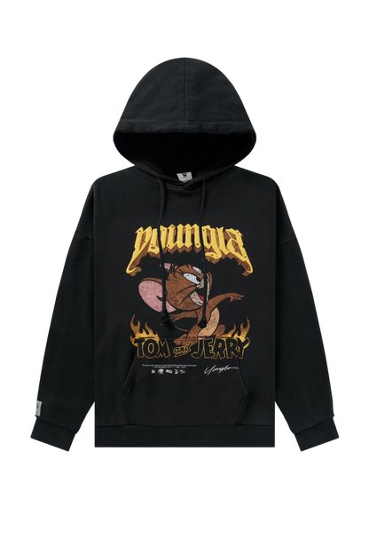 W528 Tom & Jerry Oversized Hoodie Yellow