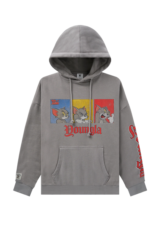W528 Tom & Jerry Oversized Hoodie Grey